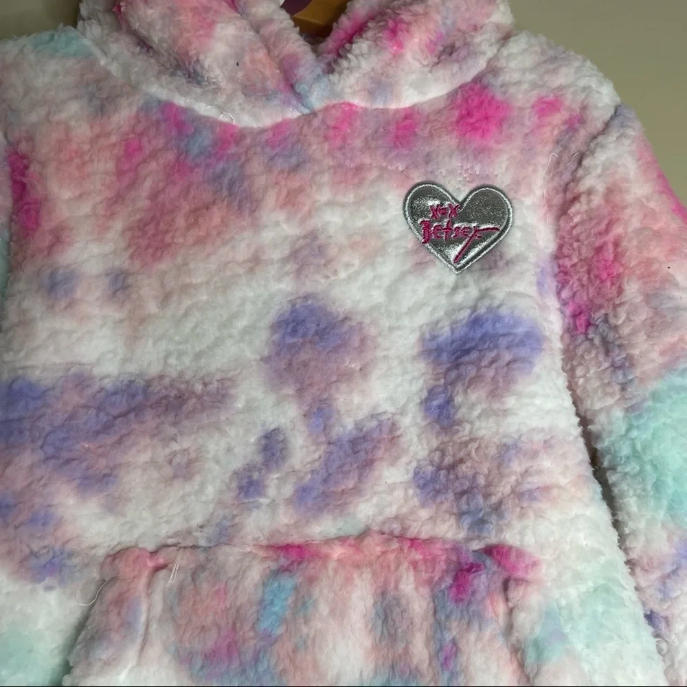 Betsey Johnson Faux Fur Hoodie size 4